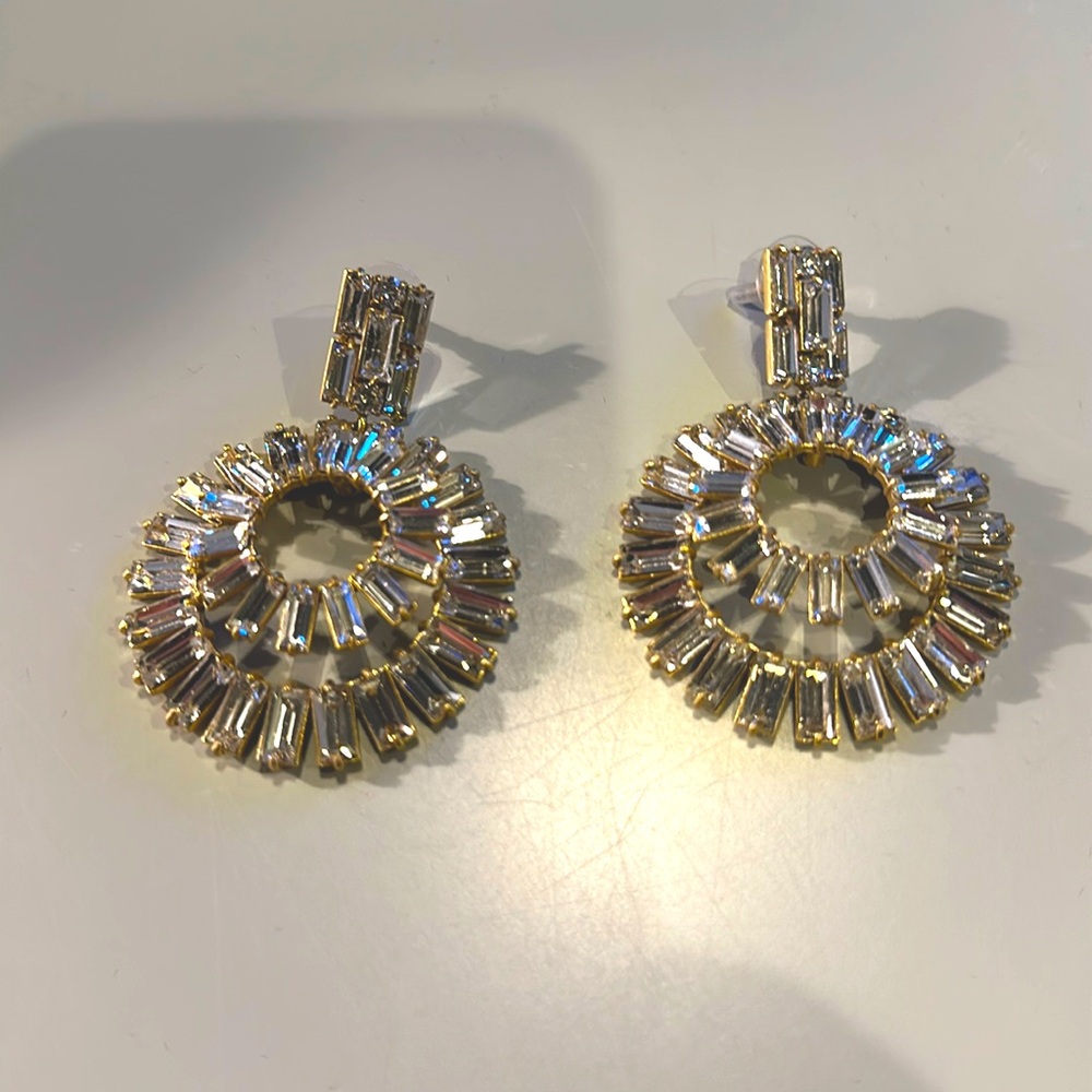 J Crew statement  crystal earrings.
